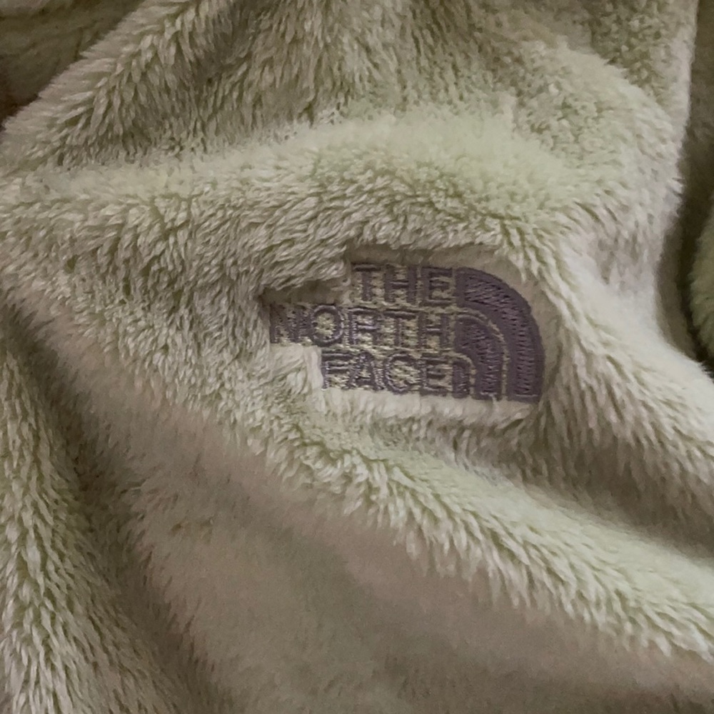 North Face light lime green zip up!